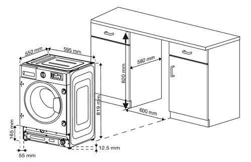 Встраиваемая стиральная машина Indesit IWBI 7290 VW